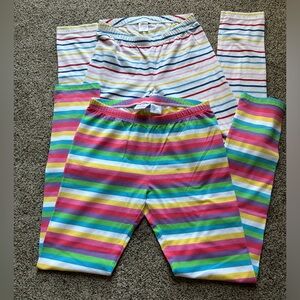 Hanna Andersson PJ Pant Lot Lounge Pants Rainbow Stripe Cotton Spandex p…